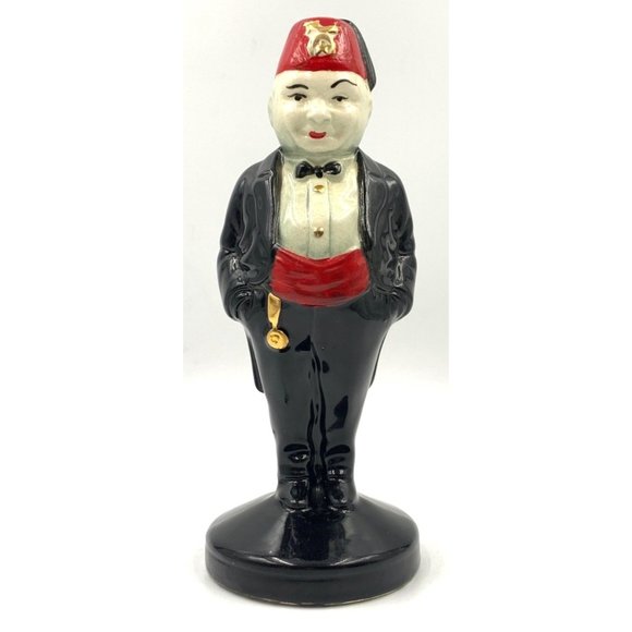 Art Vintage 85 Shriners Ceramic Figurine Hand Painted Masonic Masons